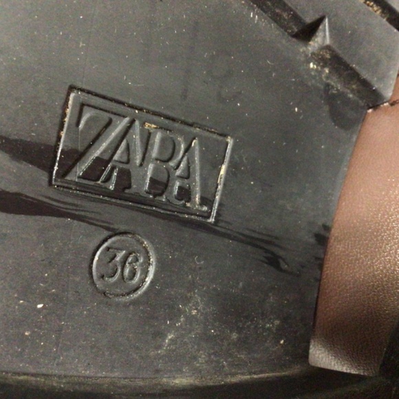 Zara Brown Lace Up Boots - Picture 5 of 13